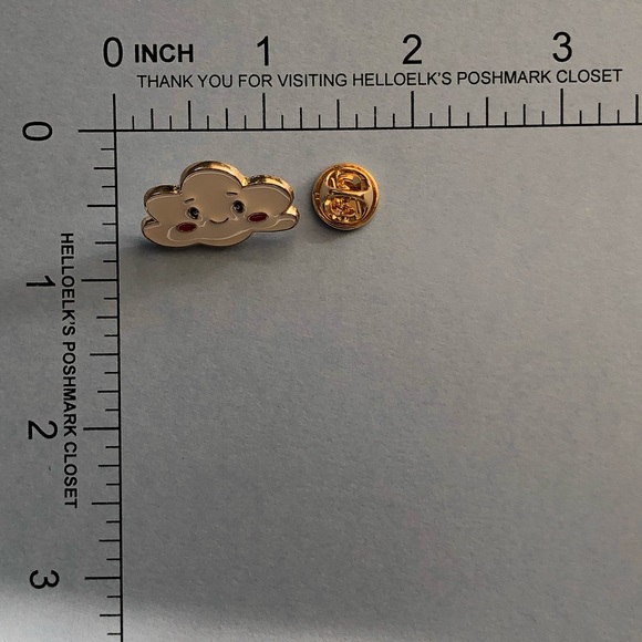 🌻10/$10🌻 Happy Cloud Face Emoji Enamel Pin - Picture 3 of 10